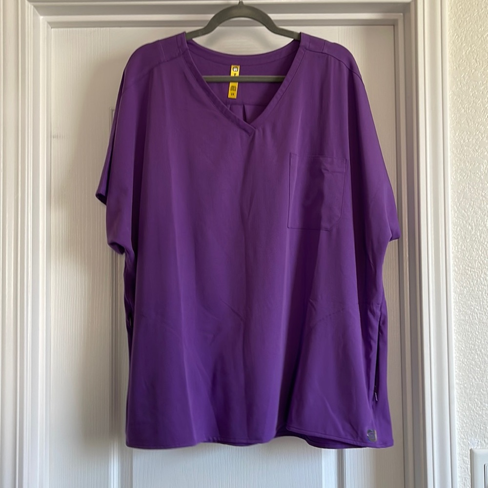 Aero Purple Scrub Top 2X